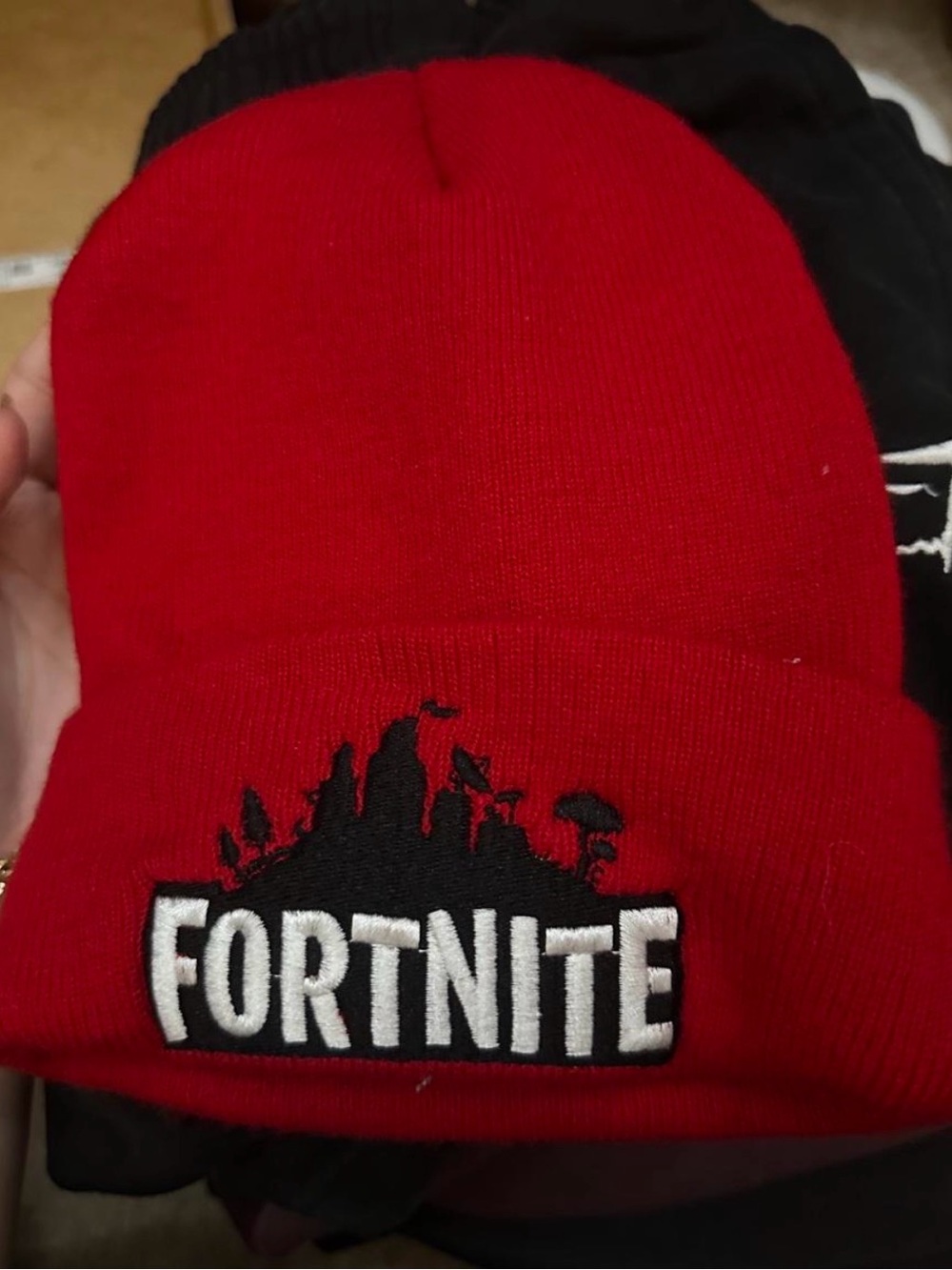 Kids Red Beanie Hat